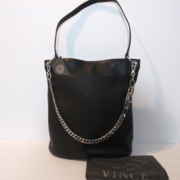 NWT VINCE CAMUTO LEATHER LIYA HOBO SHOULDER BAG - Picture 14 of 15